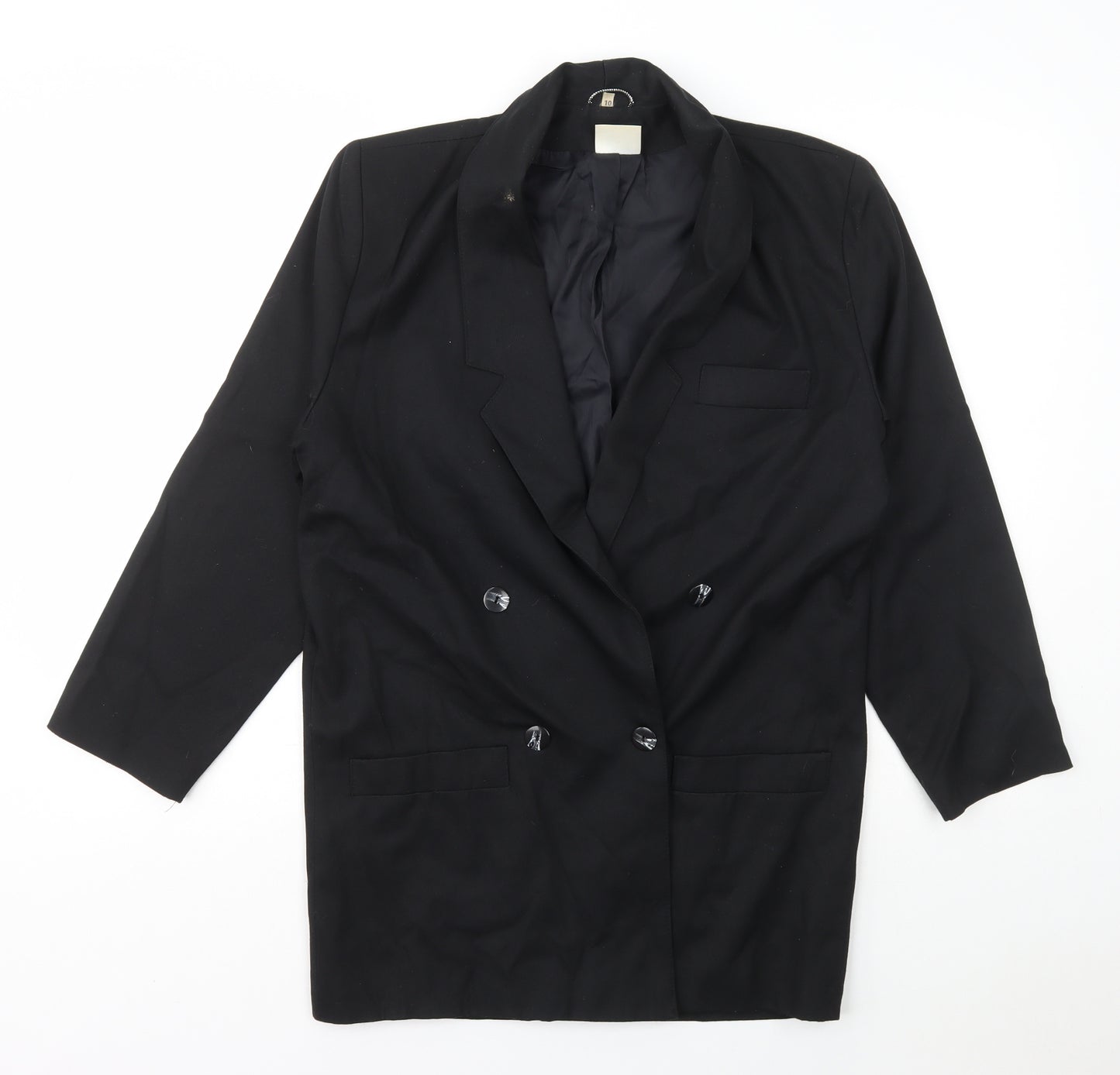 MARK ONE Womens Black   Jacket  Size 10  Buckle
