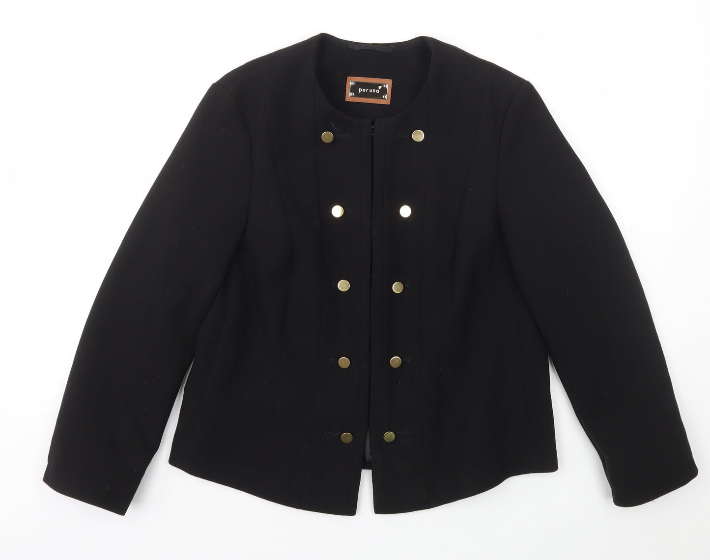 Per Una Womens Black   Jacket Blazer Size 10  Hook & Eye
