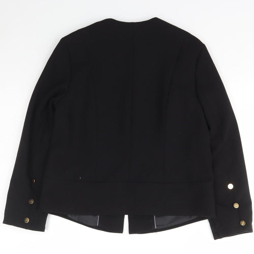 Per Una Womens Black   Jacket Blazer Size 10  Hook & Eye