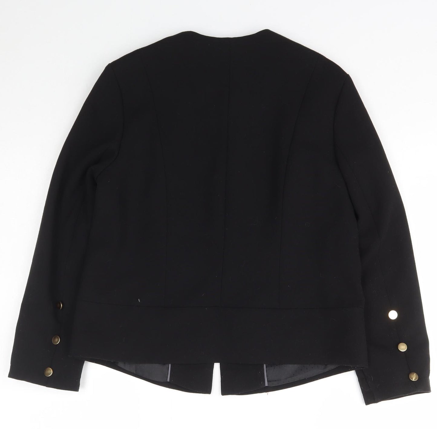 Per Una Womens Black   Jacket Blazer Size 10  Hook & Eye
