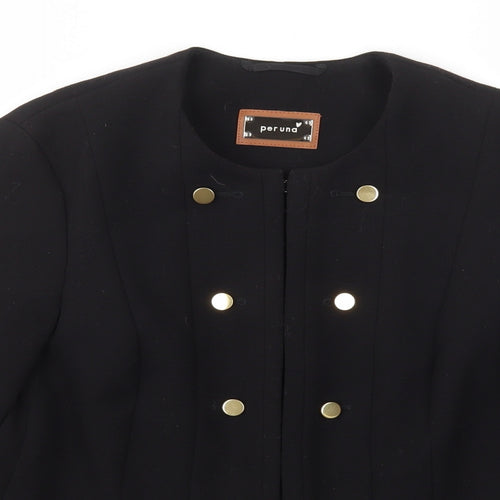 Per Una Womens Black   Jacket Blazer Size 10  Hook & Eye