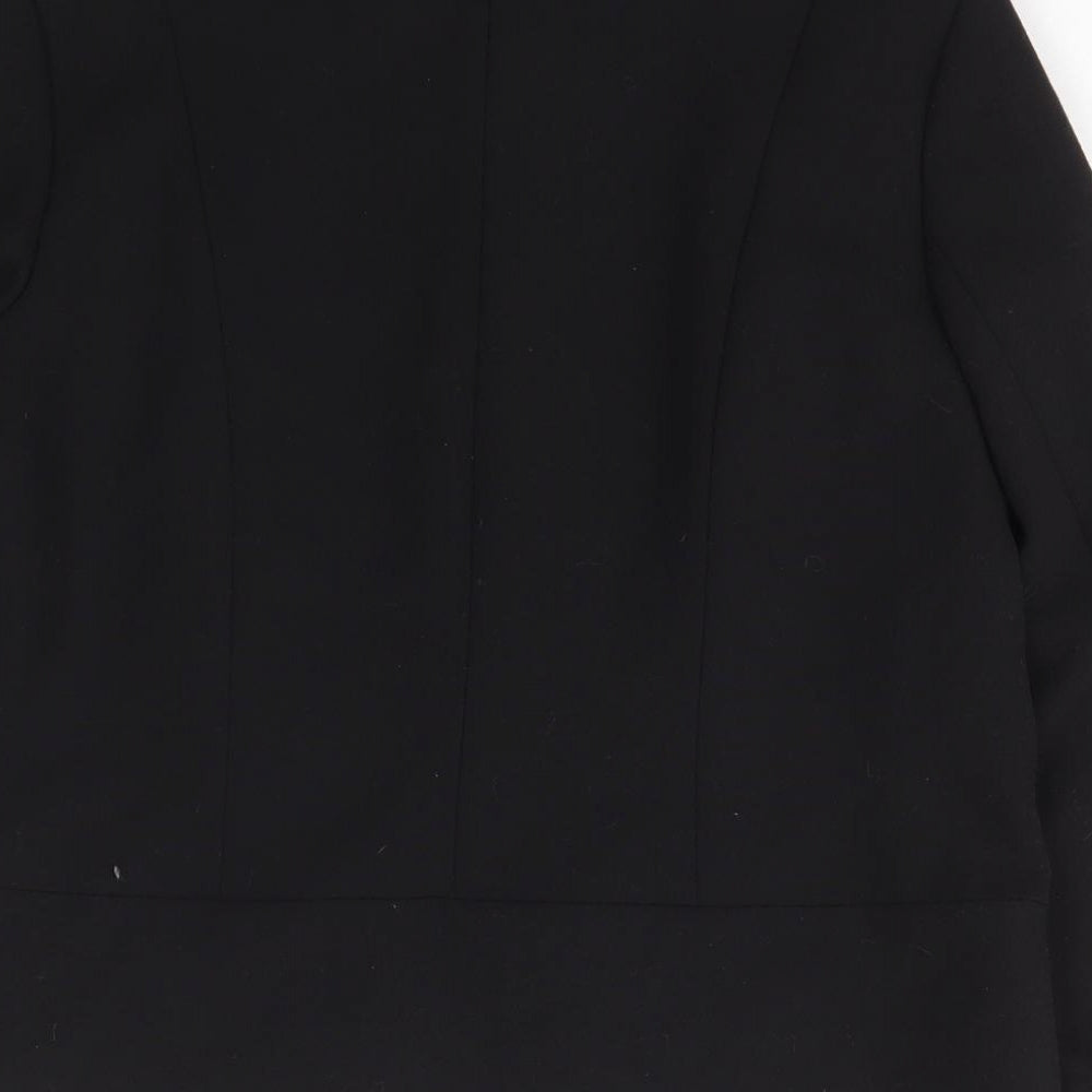 Per Una Womens Black   Jacket Blazer Size 10  Hook & Eye