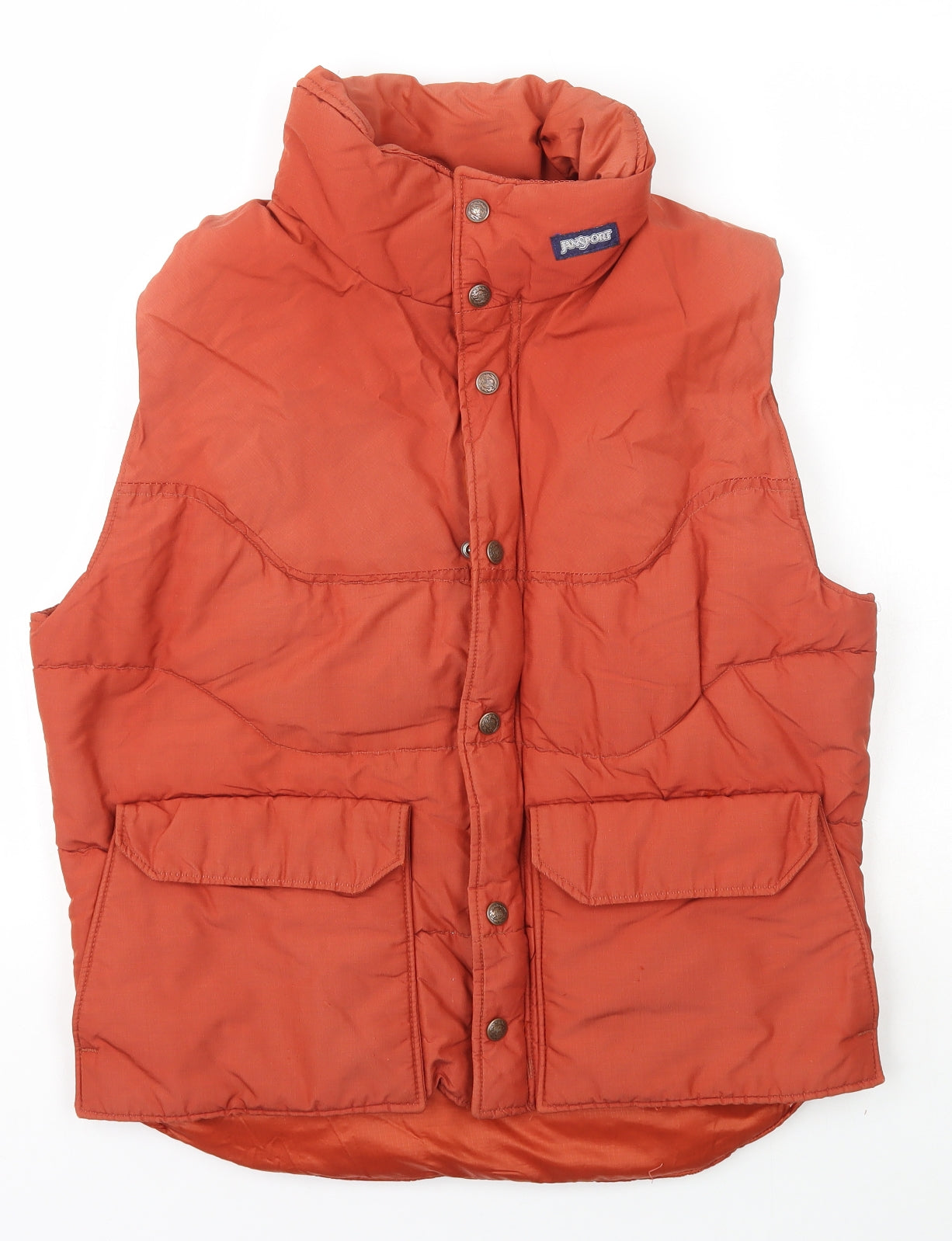 JanSport Womens Orange   Gilet Coat Size M  Zip