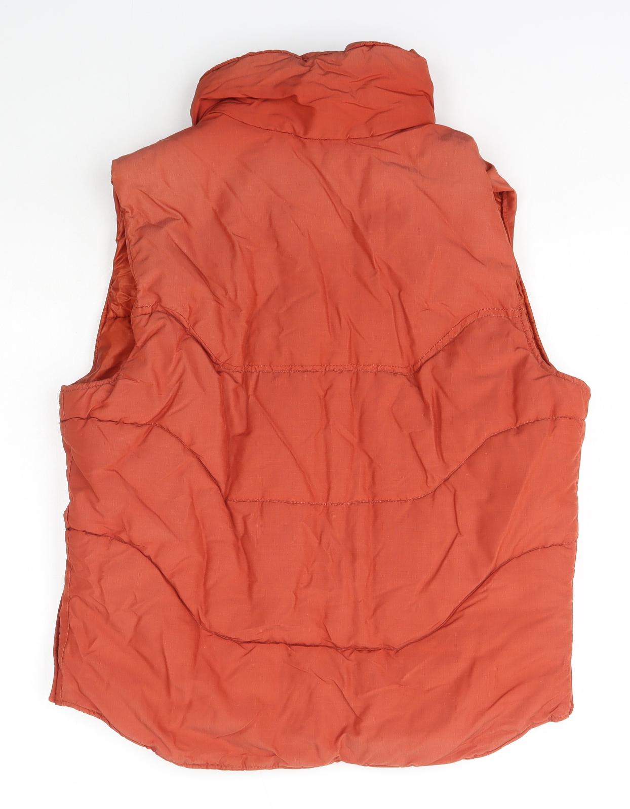 JanSport Womens Orange   Gilet Coat Size M  Zip
