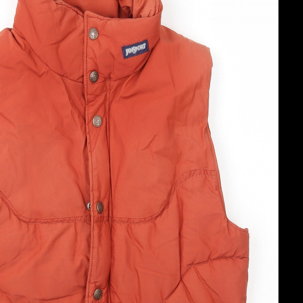 JanSport Womens Orange   Gilet Coat Size M  Zip