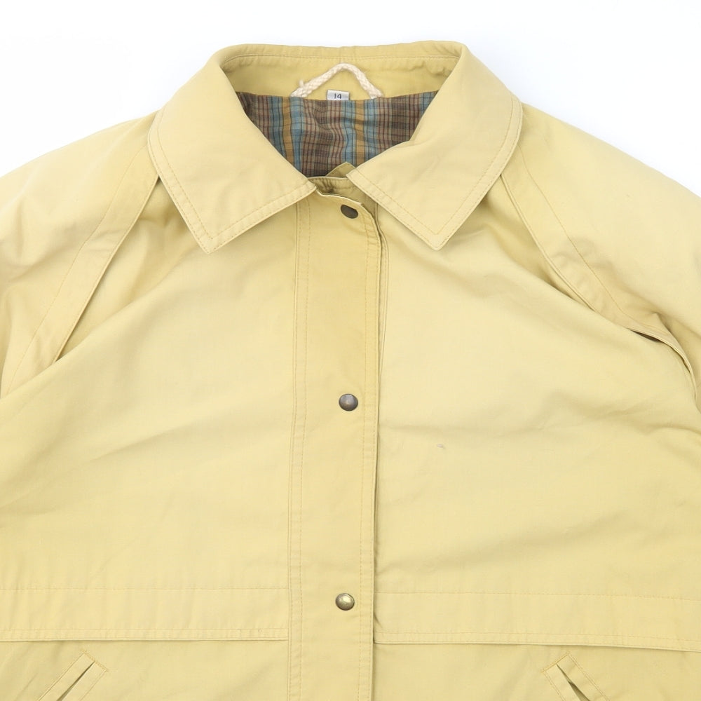 Telemac Womens Beige   Jacket  Size 14  Snap