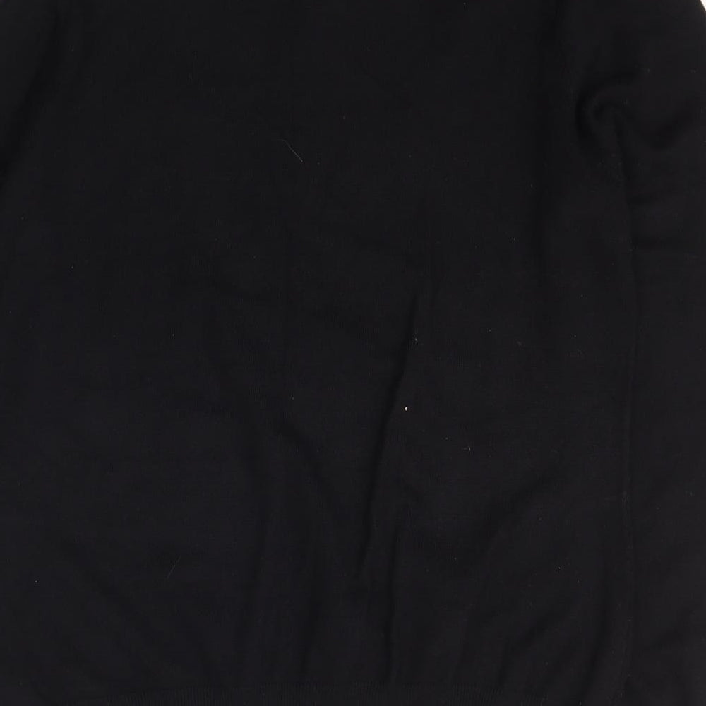 George Womens Black Collared  Viscose Pullover Jumper Size 16