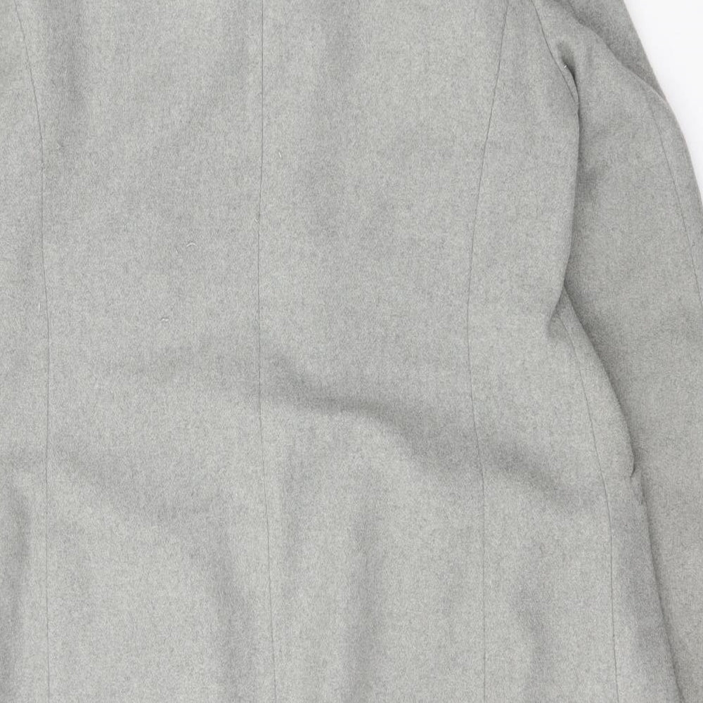 Dorothy Perkins Womens Grey   Overcoat Coat Size 14  Buckle