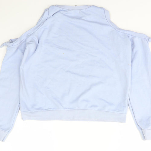New Look Girls Blue Round Neck  Polyester Pullover Jumper Size 14-15 Years  Pullover