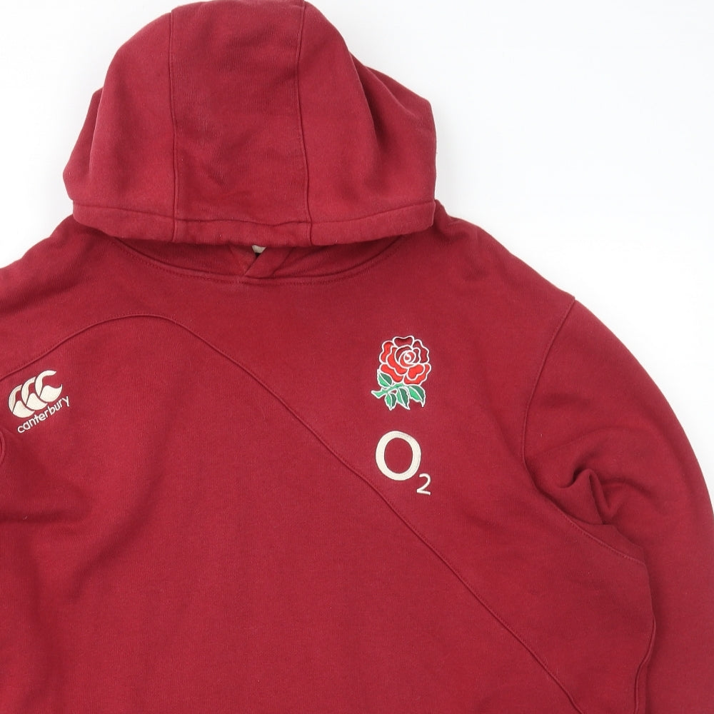Canterbury Mens Red  Cotton Pullover Hoodie Size 2XL