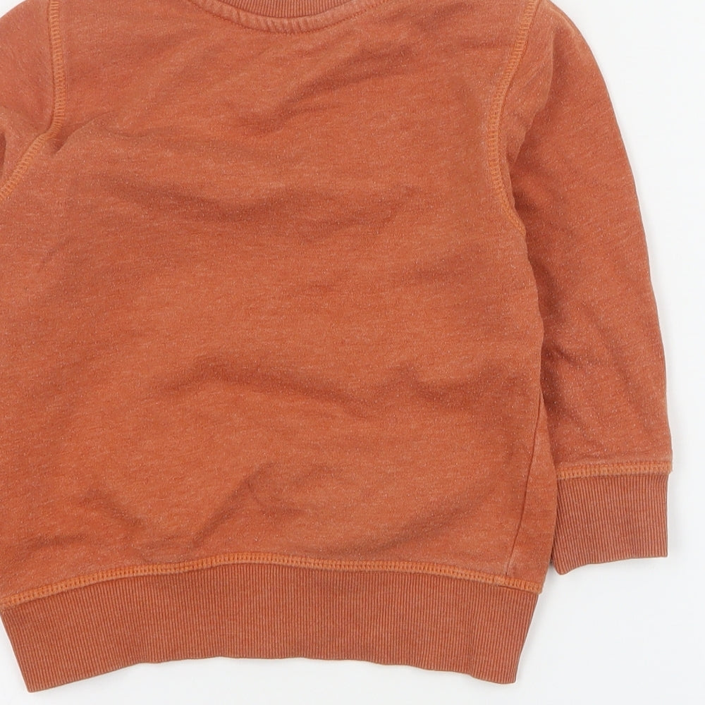George Boys Brown  Cotton Pullover Sweatshirt Size 2-3 Years  Pullover
