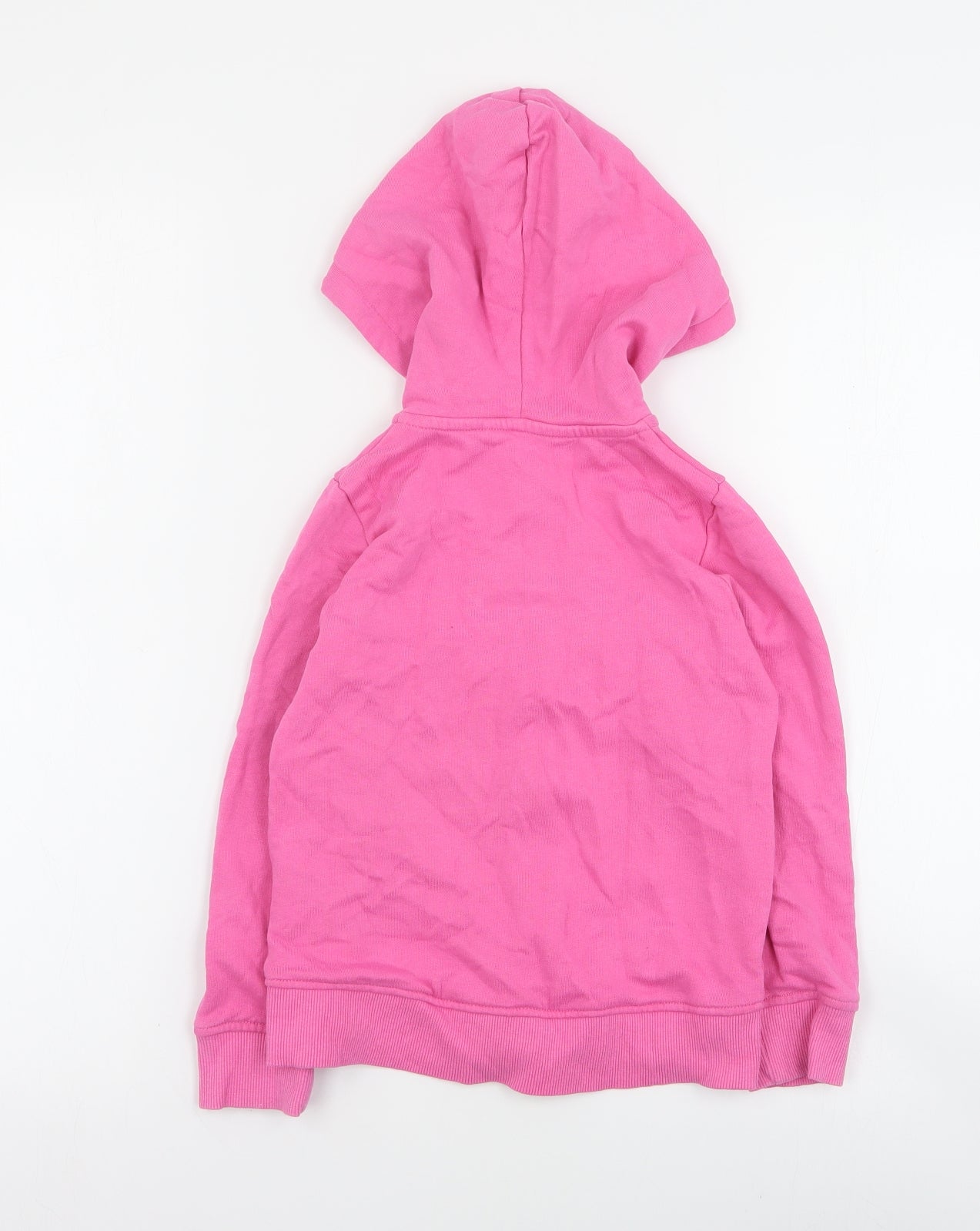 Mini Club Girls Pink  Cotton Full Zip Hoodie Size 5-6 Years  Zip