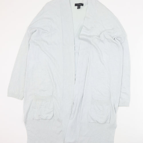 New Look Womens Blue V-Neck  Viscose Cardigan Jumper Size 10