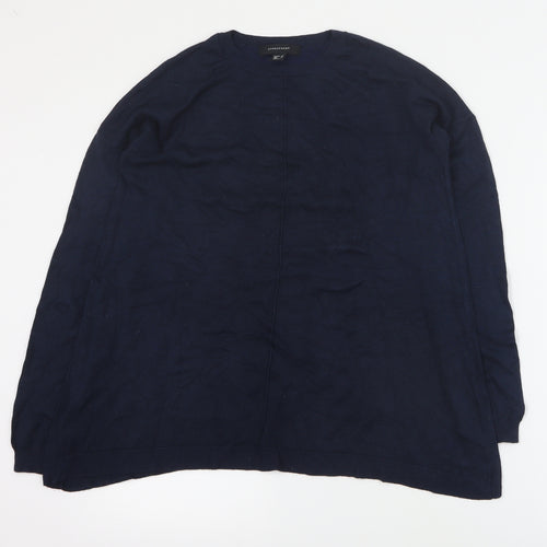 Primark Womens Blue Round Neck  Viscose Pullover Jumper Size 12