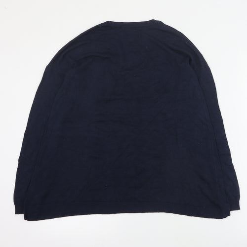 Primark Womens Blue Round Neck  Viscose Pullover Jumper Size 12