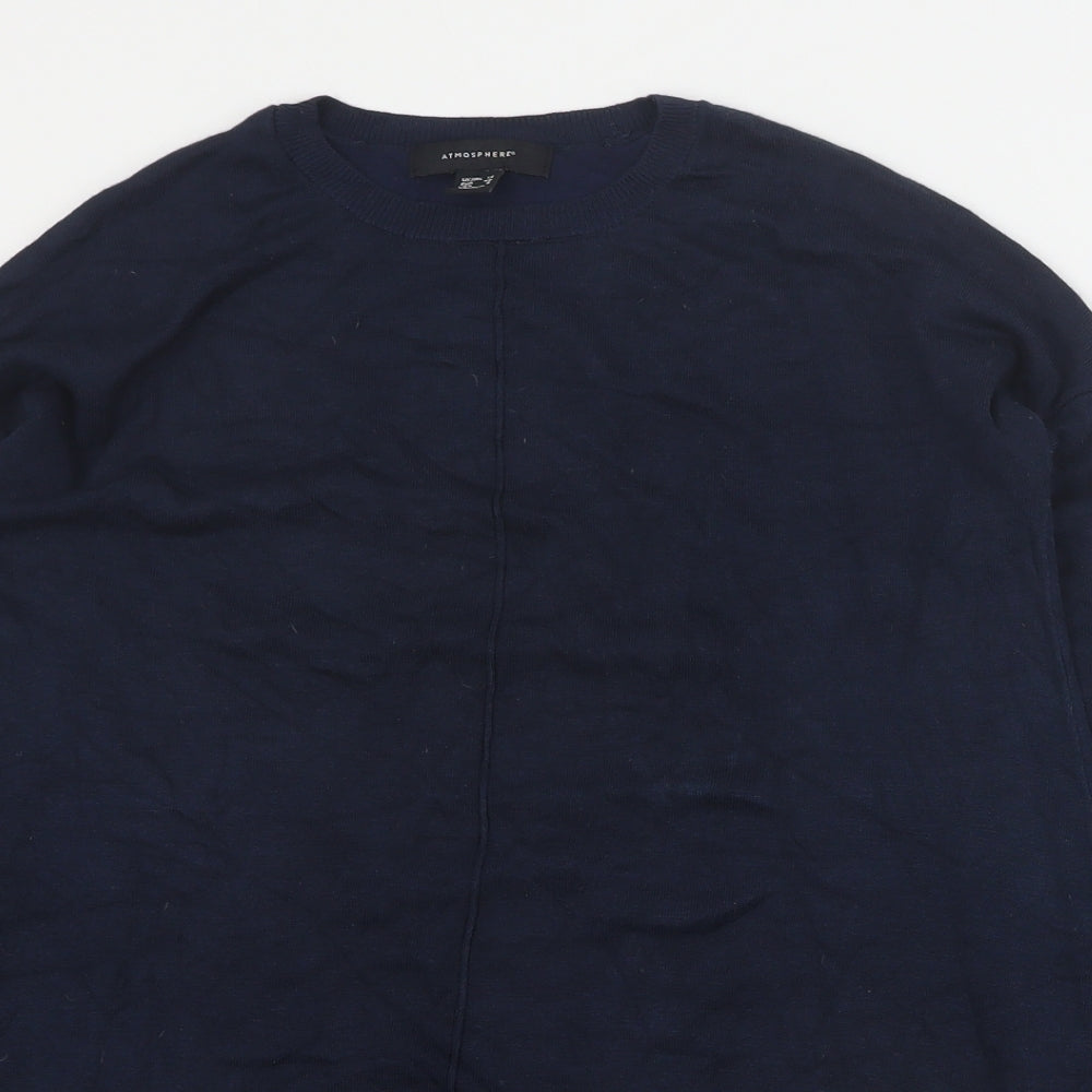 Primark Womens Blue Round Neck  Viscose Pullover Jumper Size 12