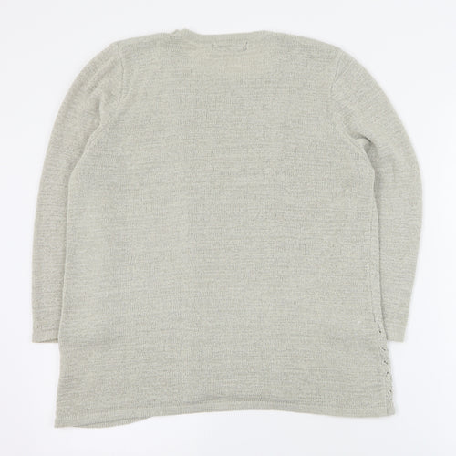 Bonmarche Womens Beige Round Neck  Acrylic Pullover Jumper Size S