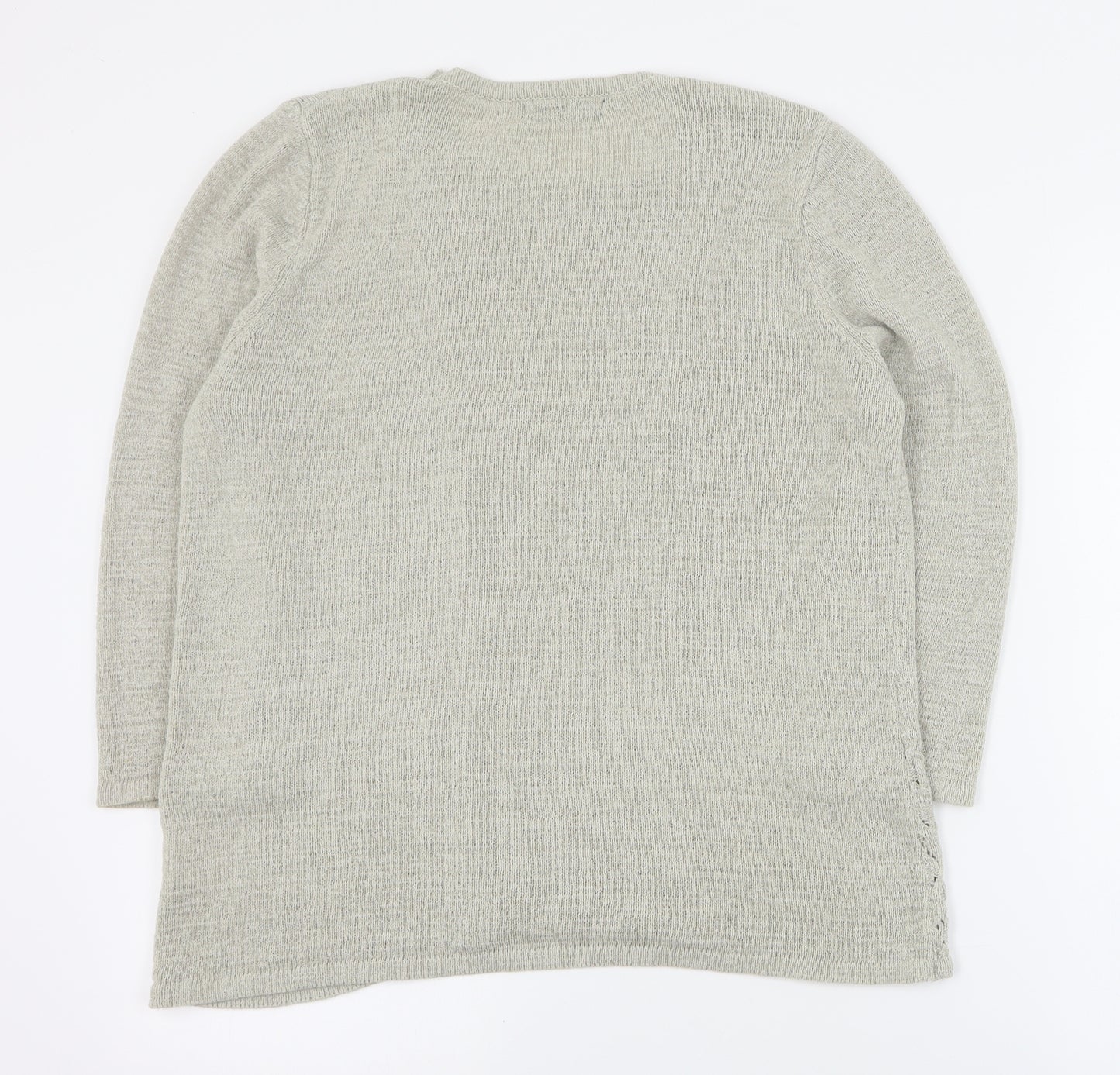 Bonmarche Womens Beige Round Neck  Acrylic Pullover Jumper Size S