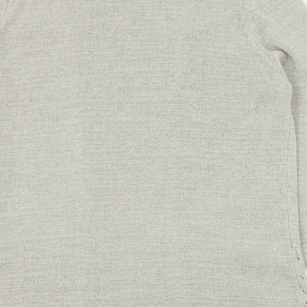 Bonmarche Womens Beige Round Neck  Acrylic Pullover Jumper Size S