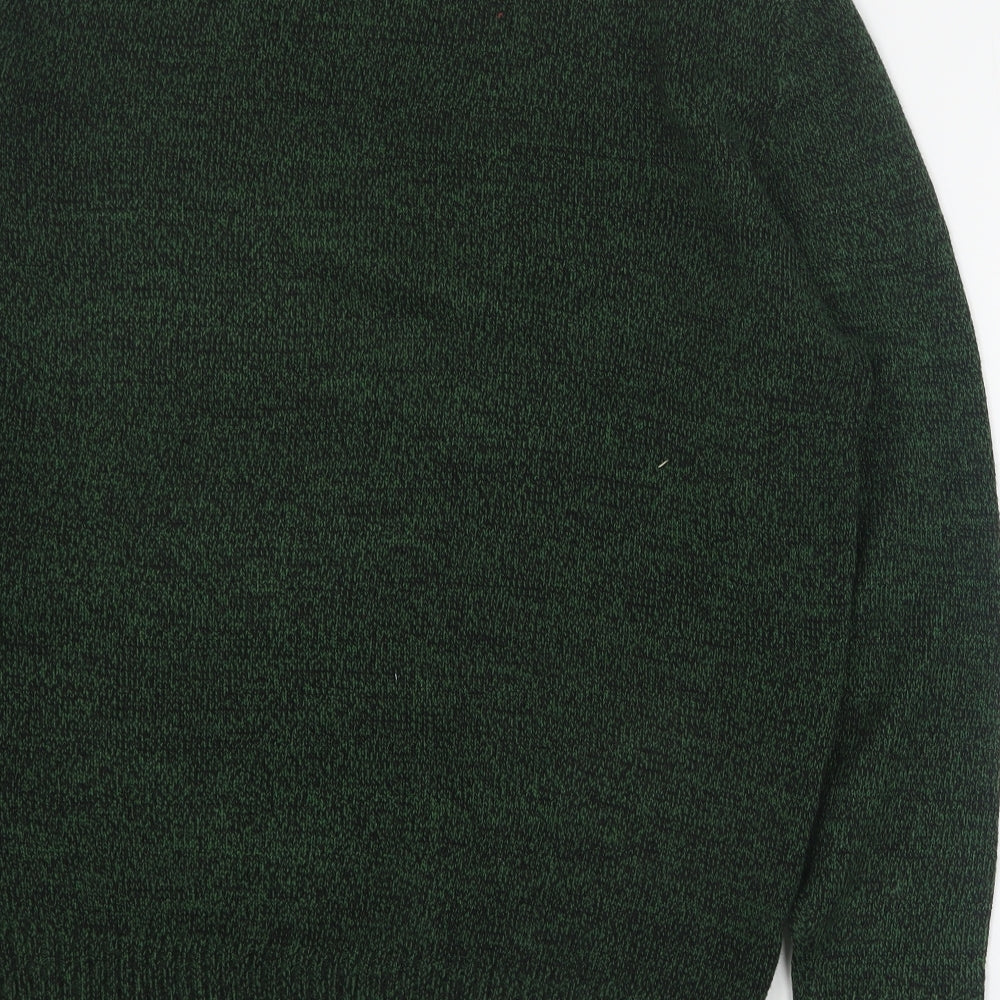 Avenue Mens Green Round Neck  Acrylic Pullover Jumper Size M   - Christmas