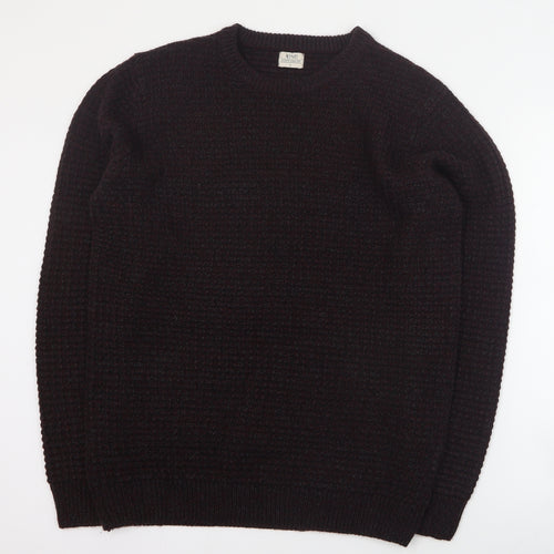 Matalan Mens Red Round Neck  Acrylic Pullover Jumper Size L