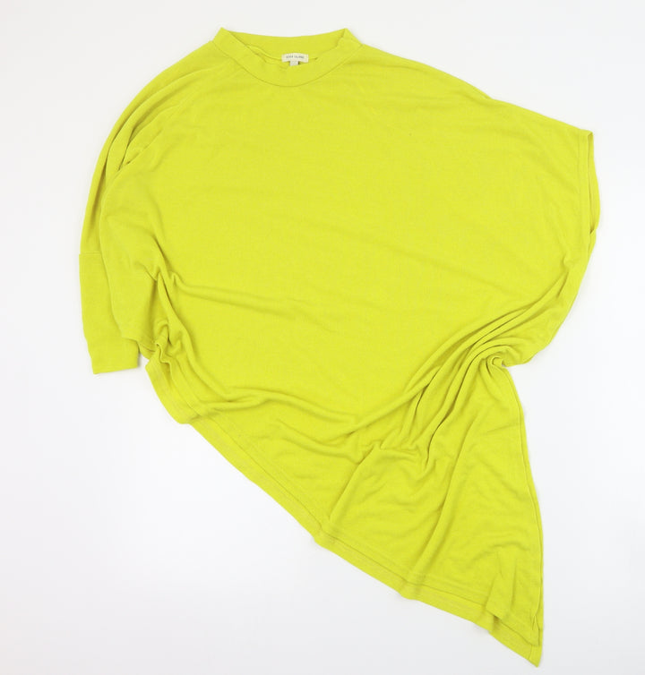 River Island Womens Yellow High Neck  Polyester Pullover Jumper Size 8