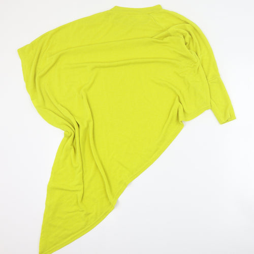 River Island Womens Yellow High Neck  Polyester Pullover Jumper Size 8
