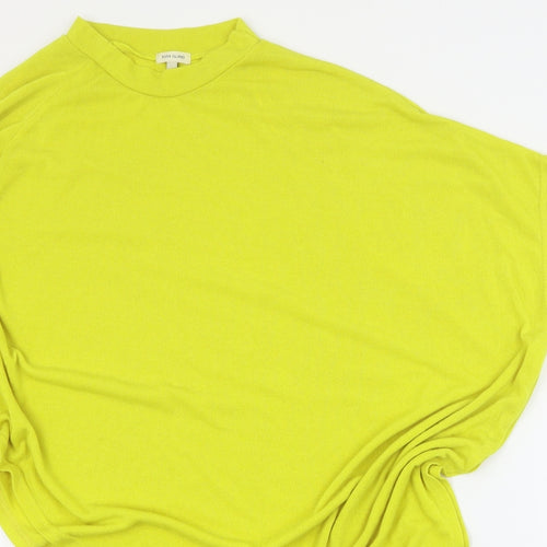 River Island Womens Yellow High Neck  Polyester Pullover Jumper Size 8