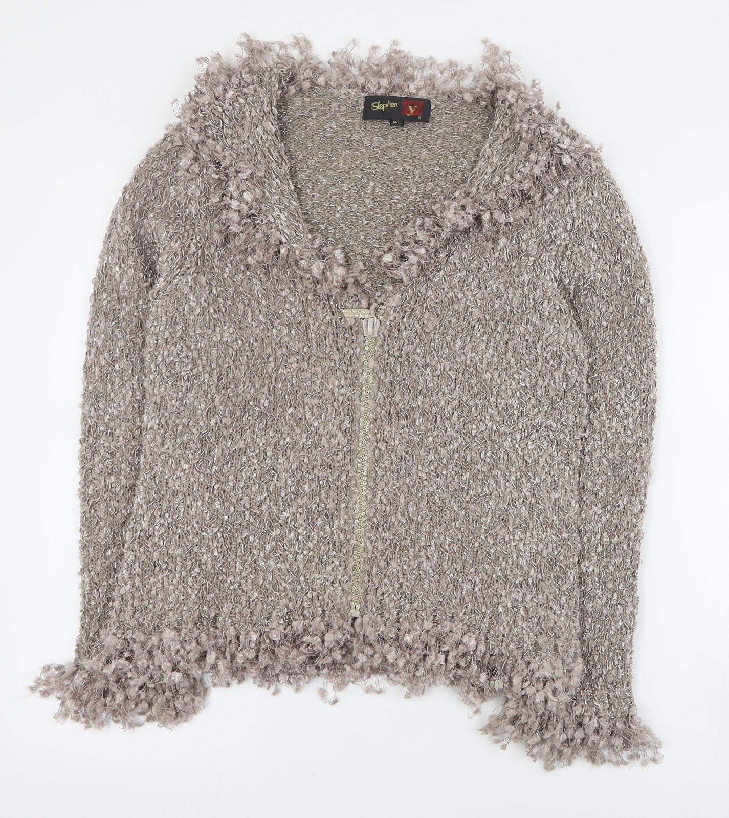 Stephen Y Womens Beige   Jacket  Size M  Zip