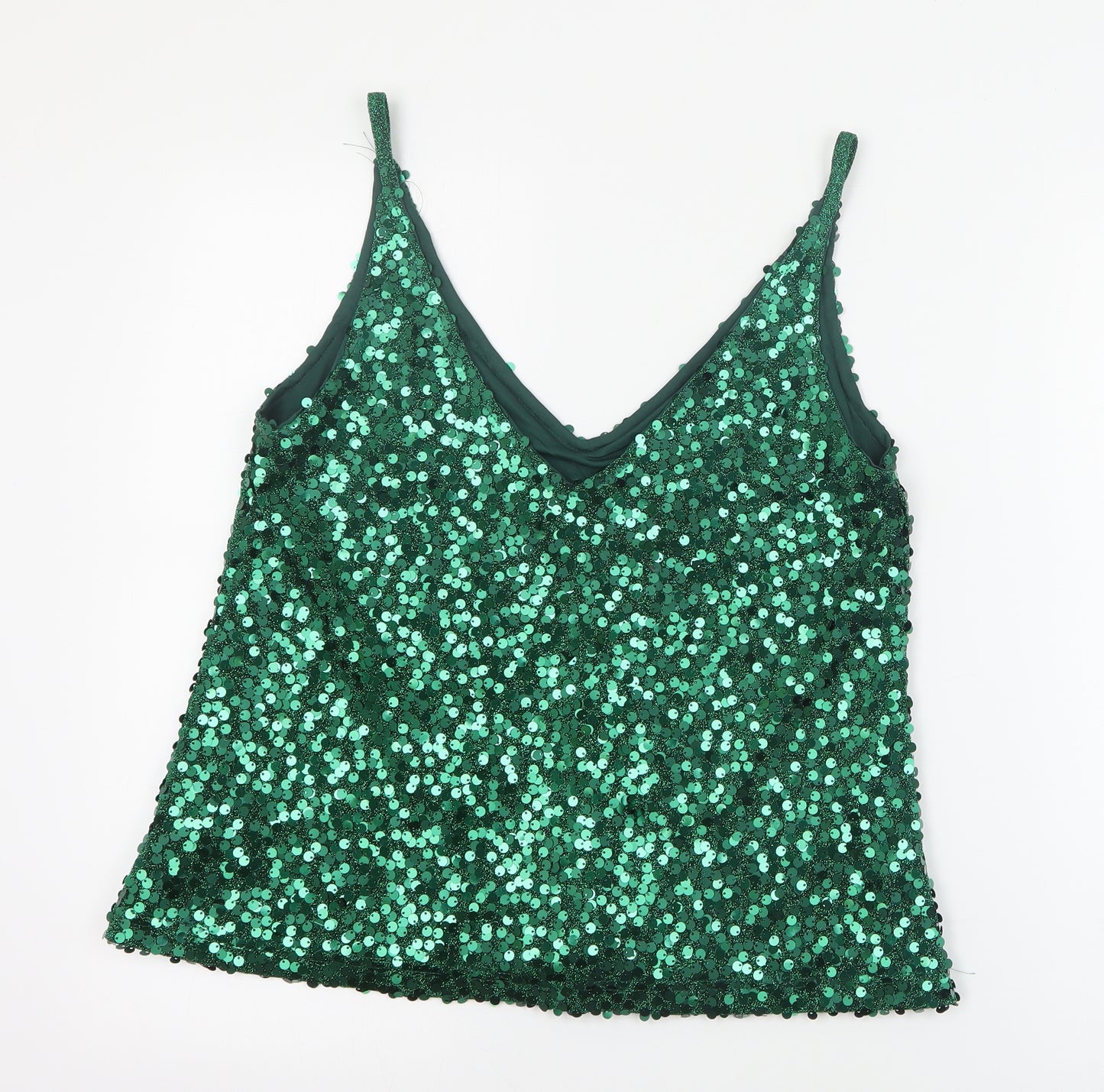 NEXT Womens Green  Polyester Camisole Tank Size 12 V-Neck
