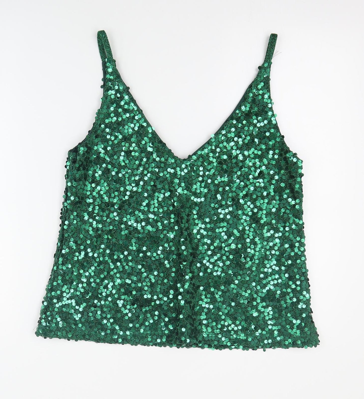 NEXT Womens Green  Polyester Camisole Tank Size 12 V-Neck