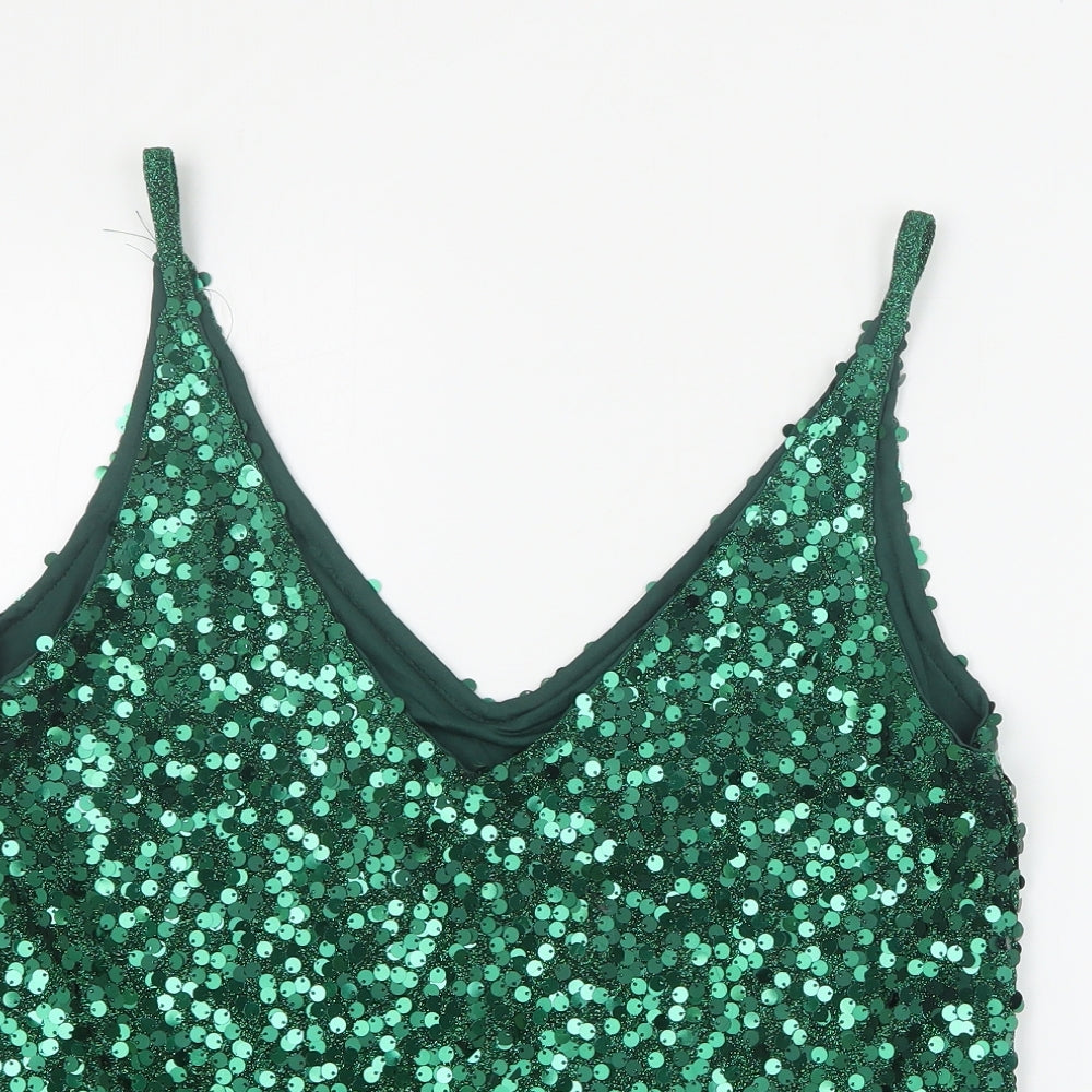 NEXT Womens Green  Polyester Camisole Tank Size 12 V-Neck