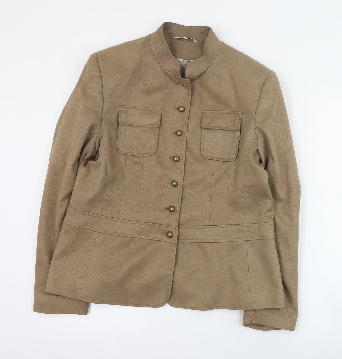 Klass Collection Womens Brown   Jacket Coat Size 16  Button
