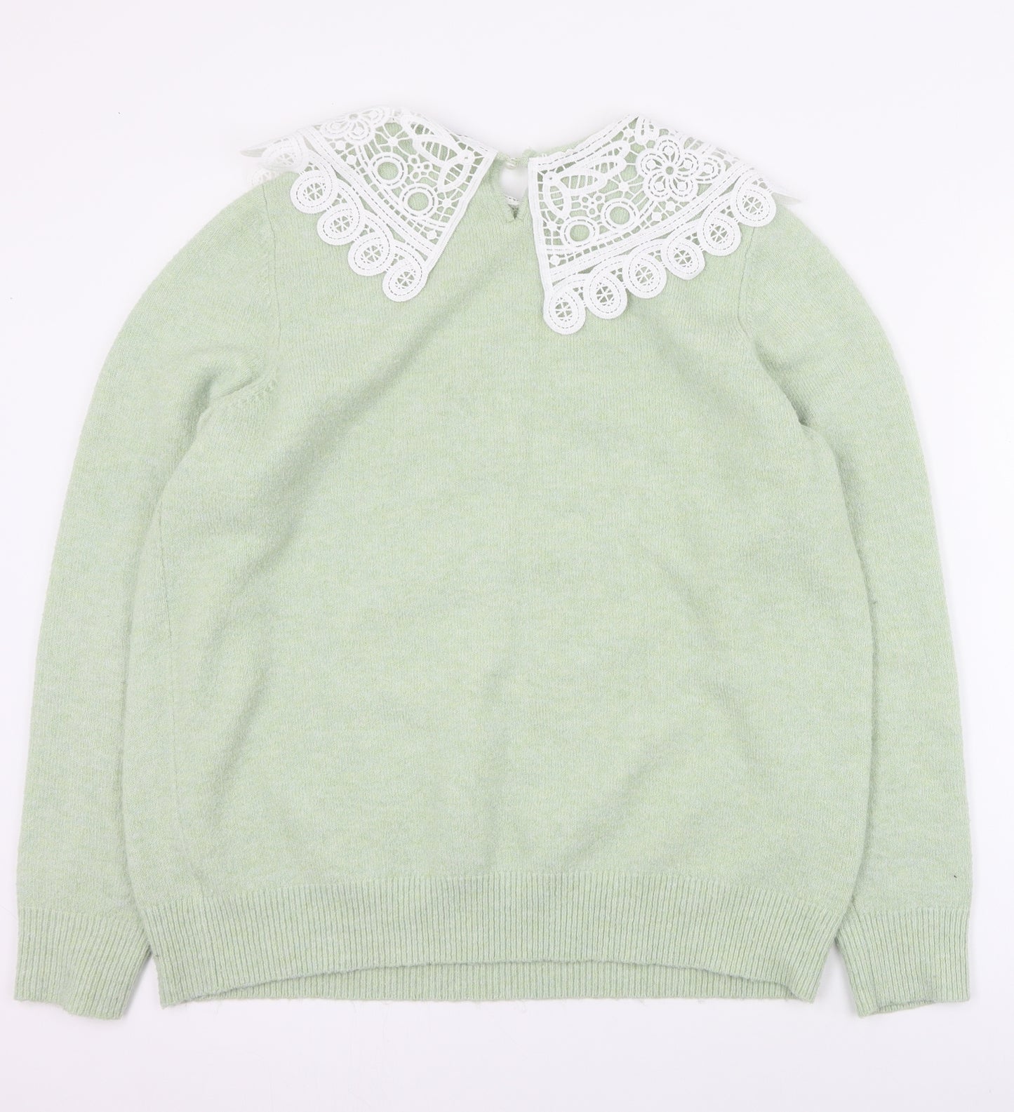F&F Womens Green Collared  Polyester Pullover Jumper Size 18