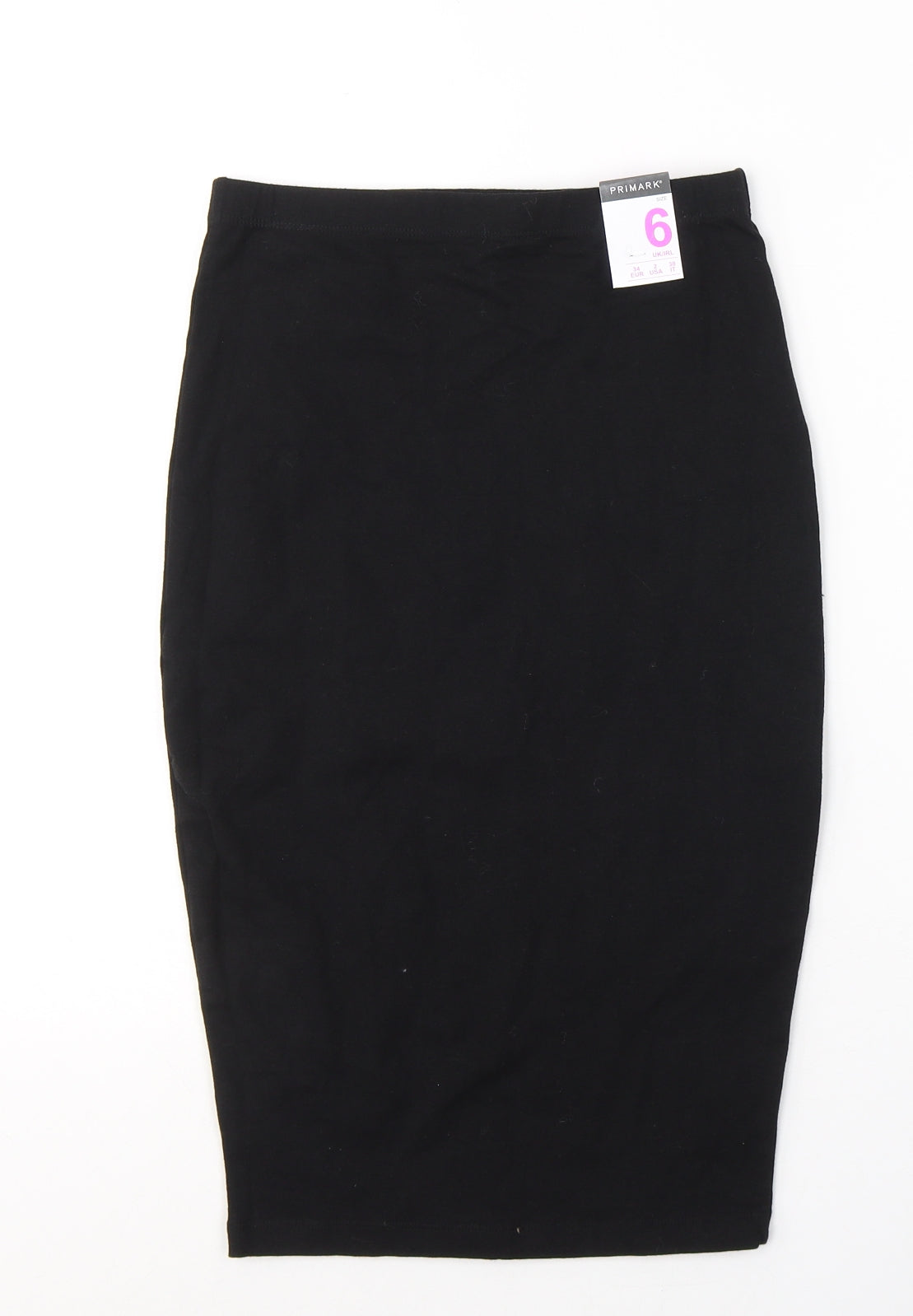 Preworn Womens Black  Cotton Straight & Pencil Skirt Size 6
