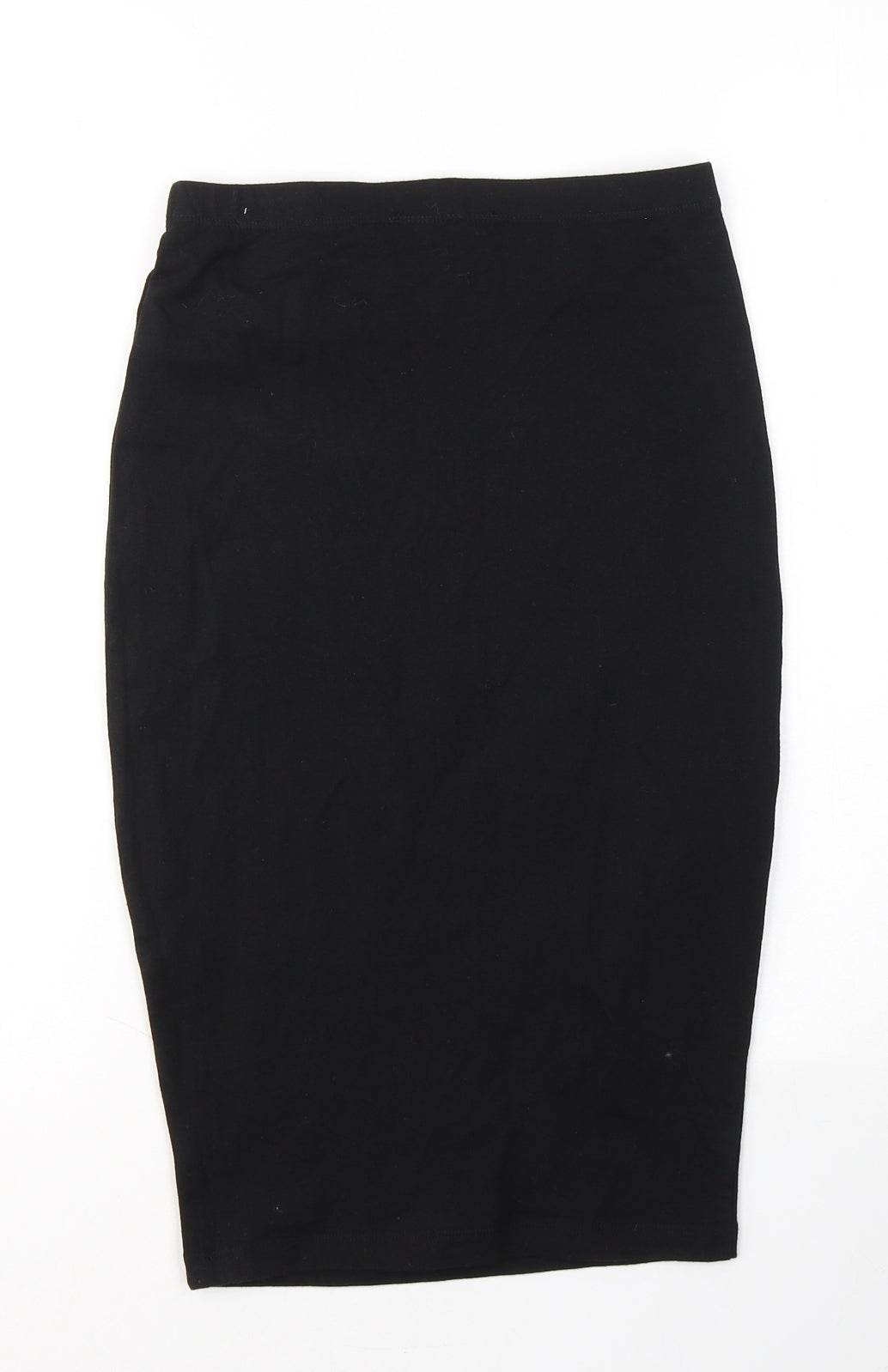 Preworn Womens Black  Cotton Straight & Pencil Skirt Size 6