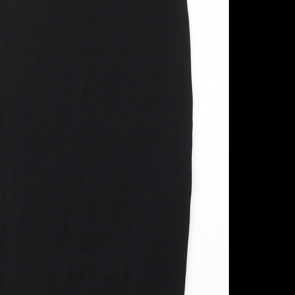 Preworn Womens Black  Cotton Straight & Pencil Skirt Size 6