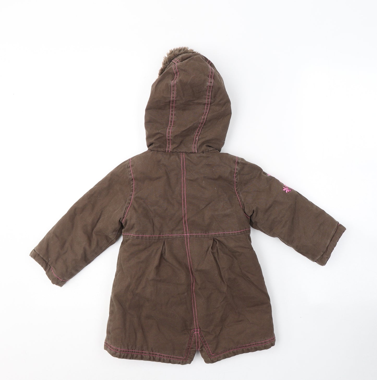 Ladybird Girls Brown   Trench Coat Coat Size 18-24 Months   Zip
