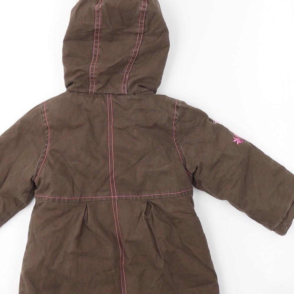 Ladybird Girls Brown   Trench Coat Coat Size 18-24 Months   Zip