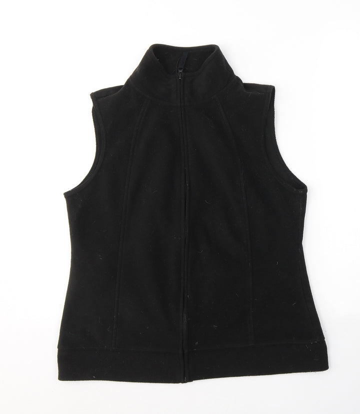 F&F Womens Black Polyester Full Zip Sweatshirt Size 12 Zip