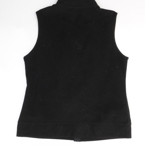 F&F  Womens Black  Polyester Full Zip Sweatshirt Size 12  Zip