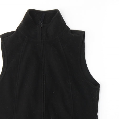 F&F  Womens Black  Polyester Full Zip Sweatshirt Size 12  Zip
