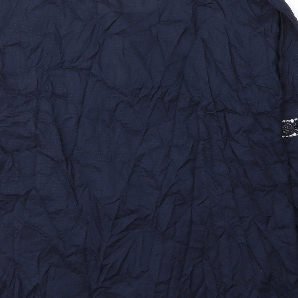 Oasis Womens Blue  Viscose Basic Blouse Size 12 V-Neck