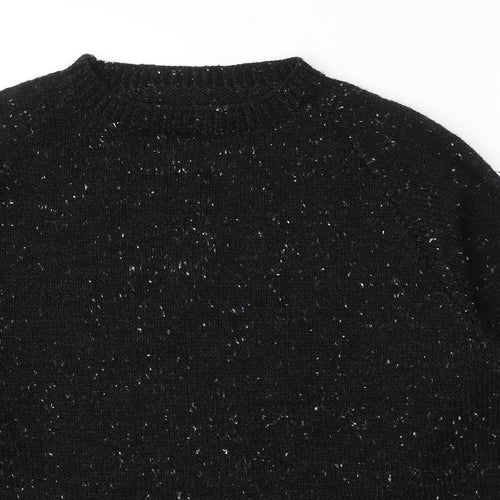 Preworn Womens Black Round Neck  Acrylic Pullover Jumper Size L