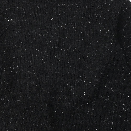 Preworn Womens Black Round Neck  Acrylic Pullover Jumper Size L