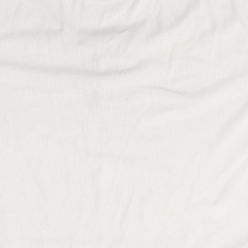 Primark Womens White  Polyester Jersey T-Shirt Size M Round Neck