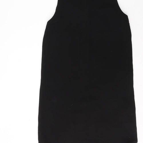 Topshop Womens Black  Polyester Tank Dress  Size 6  Round Neck Pullover