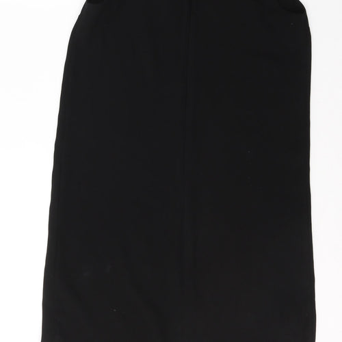 Topshop Womens Black  Polyester Tank Dress  Size 6  Round Neck Pullover