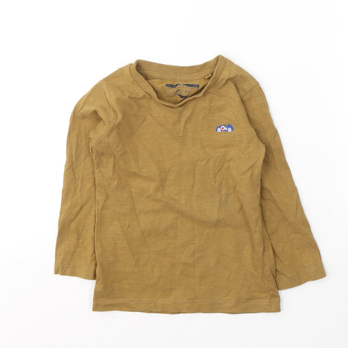 NEXT Boys Brown  Cotton Pullover Casual Size 18-24 Months Round Neck Pullover