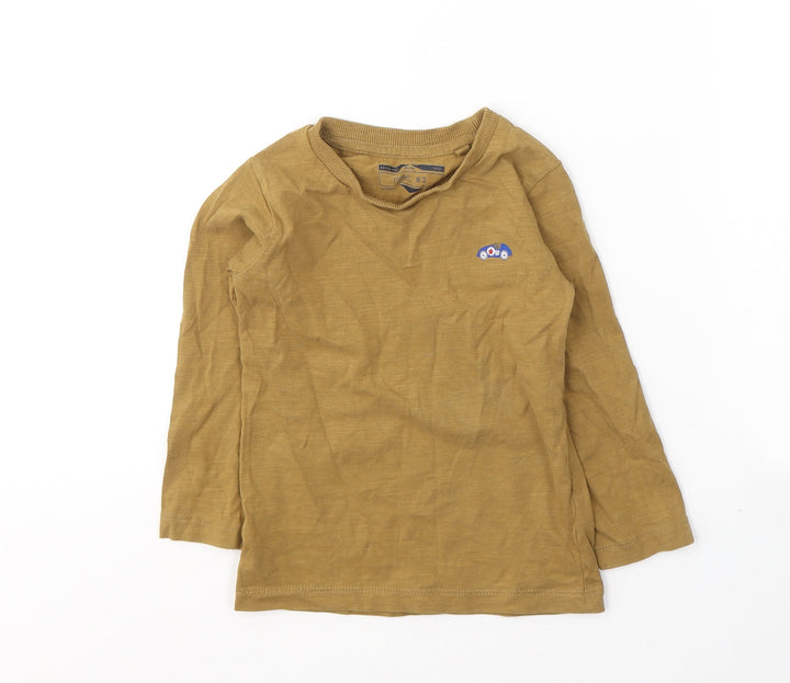 NEXT Boys Brown  Cotton Pullover Casual Size 18-24 Months Round Neck Pullover